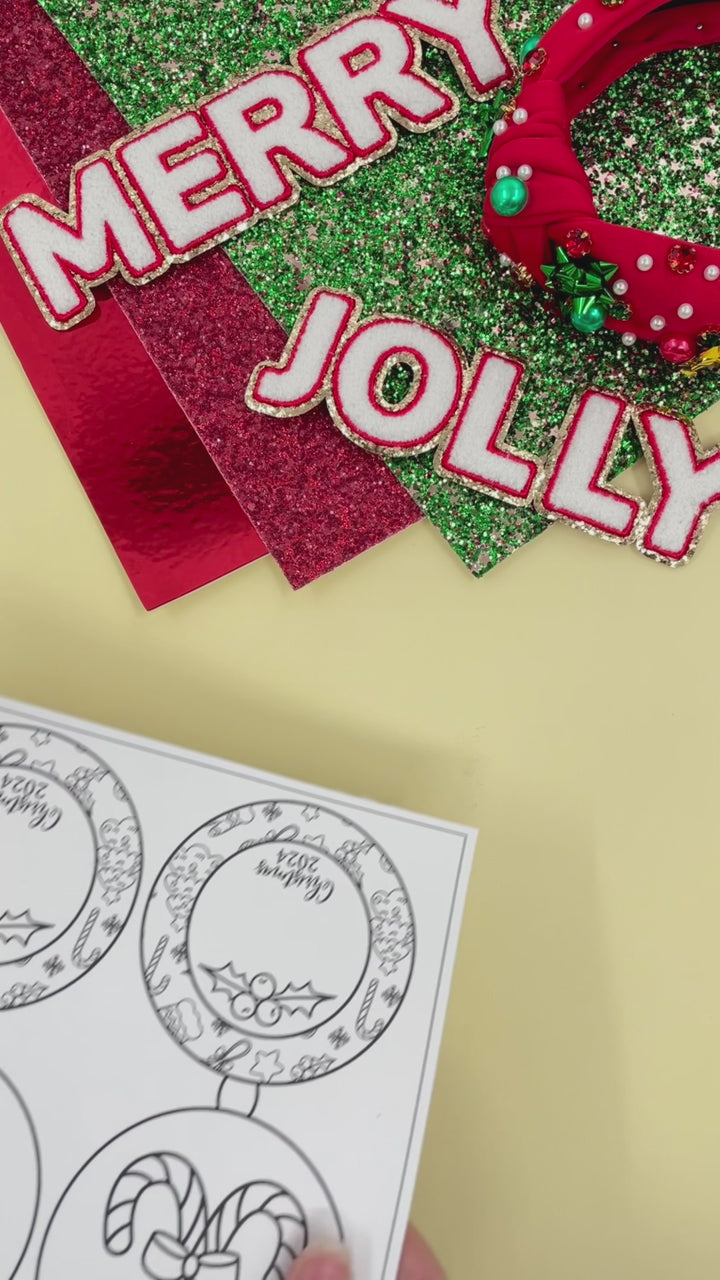 BLACK FRIDAY Coloring Christmas Ornament DIY Kit