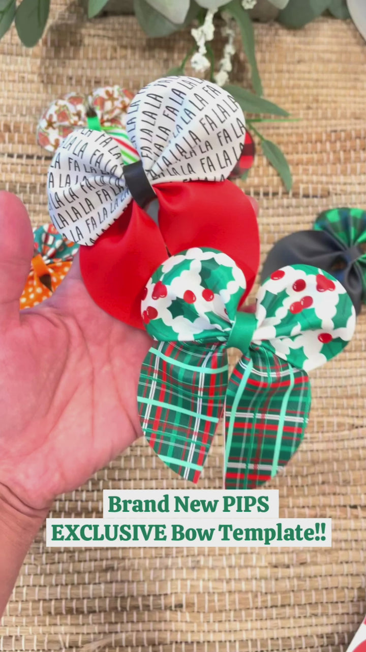 Green Buffalo Plaid Bubble Sailor Faux Leather DIY Hair Bows