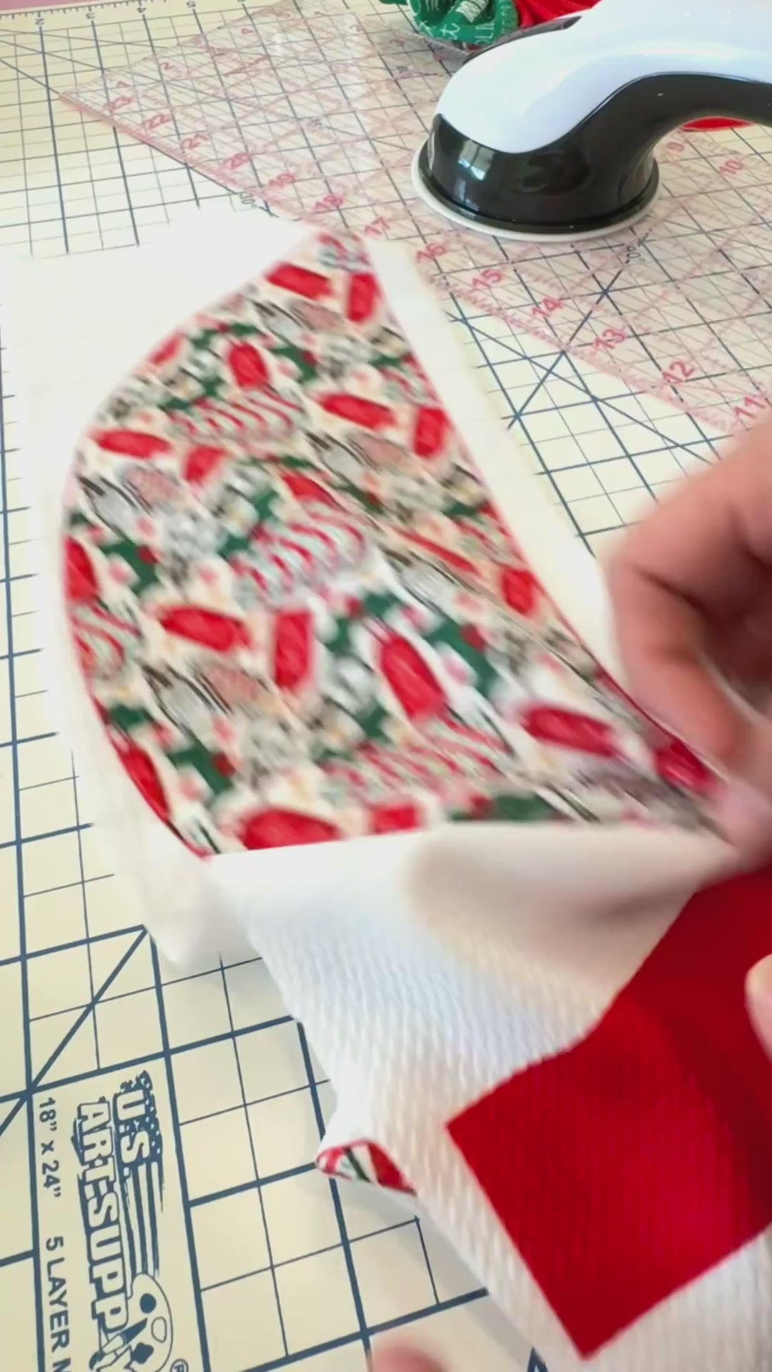 Santa's Treats Flowy Sailor Fabric DIY Hair Bows