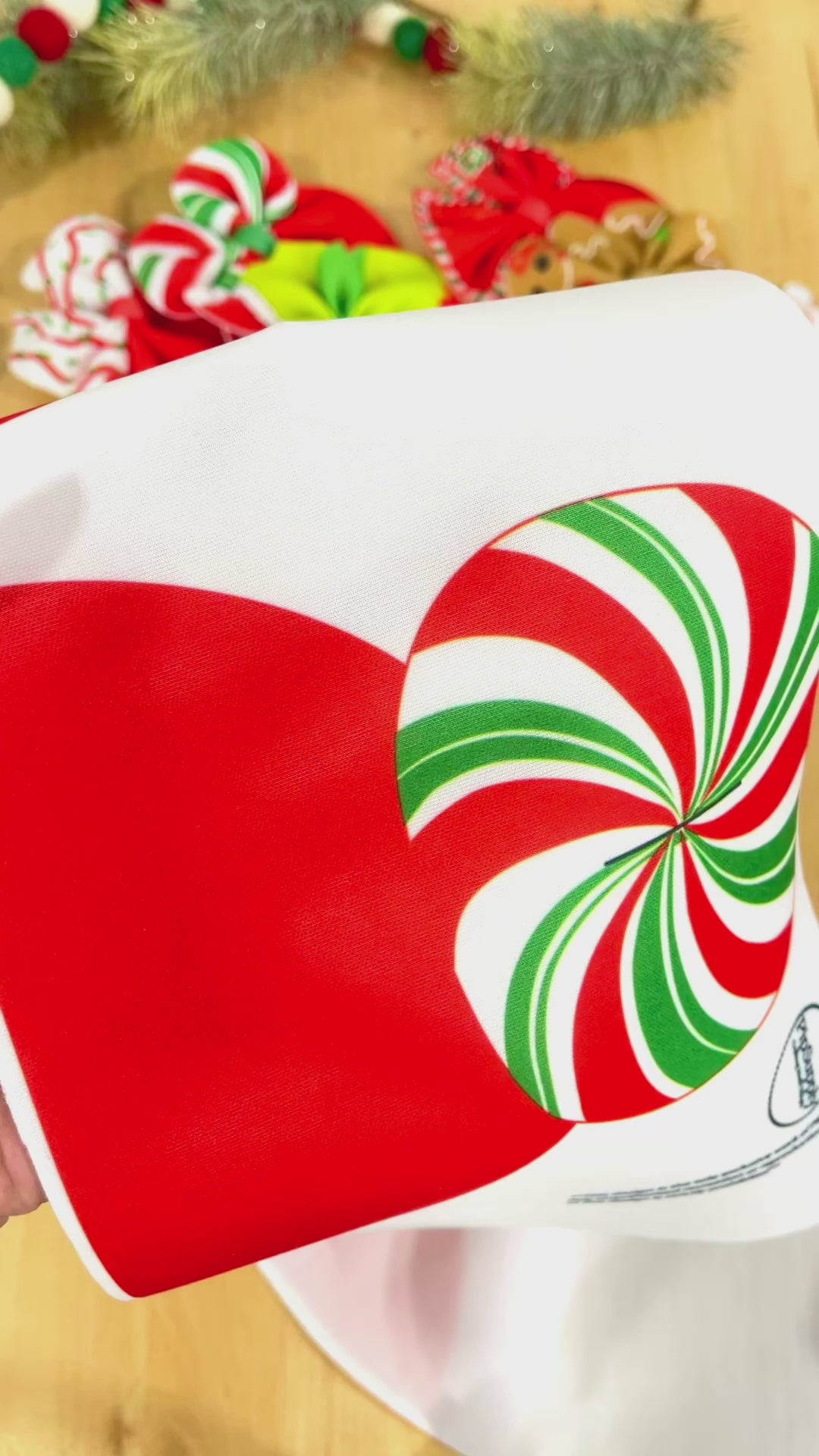 Holly Jolly Christmas Bubble Sailor Neoprene DIY Hair Bows