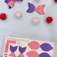 Wide Glamour American Flag Faux Leather DIY Hair Bows - Choose Size - PIPS EXCLUSIVE