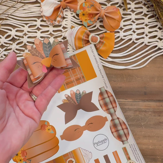 Turkey Faux Leather Hair Bow Tutorial