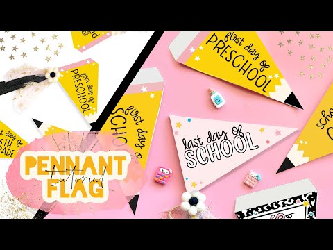 Back to School Composition Pennant Flags