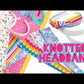 Multi V-Day Heart Stripes Bright DIY Knotted Headband Kit
