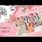 Pink Christmas Fun Pinch Neoprene Hair Bows - DIY