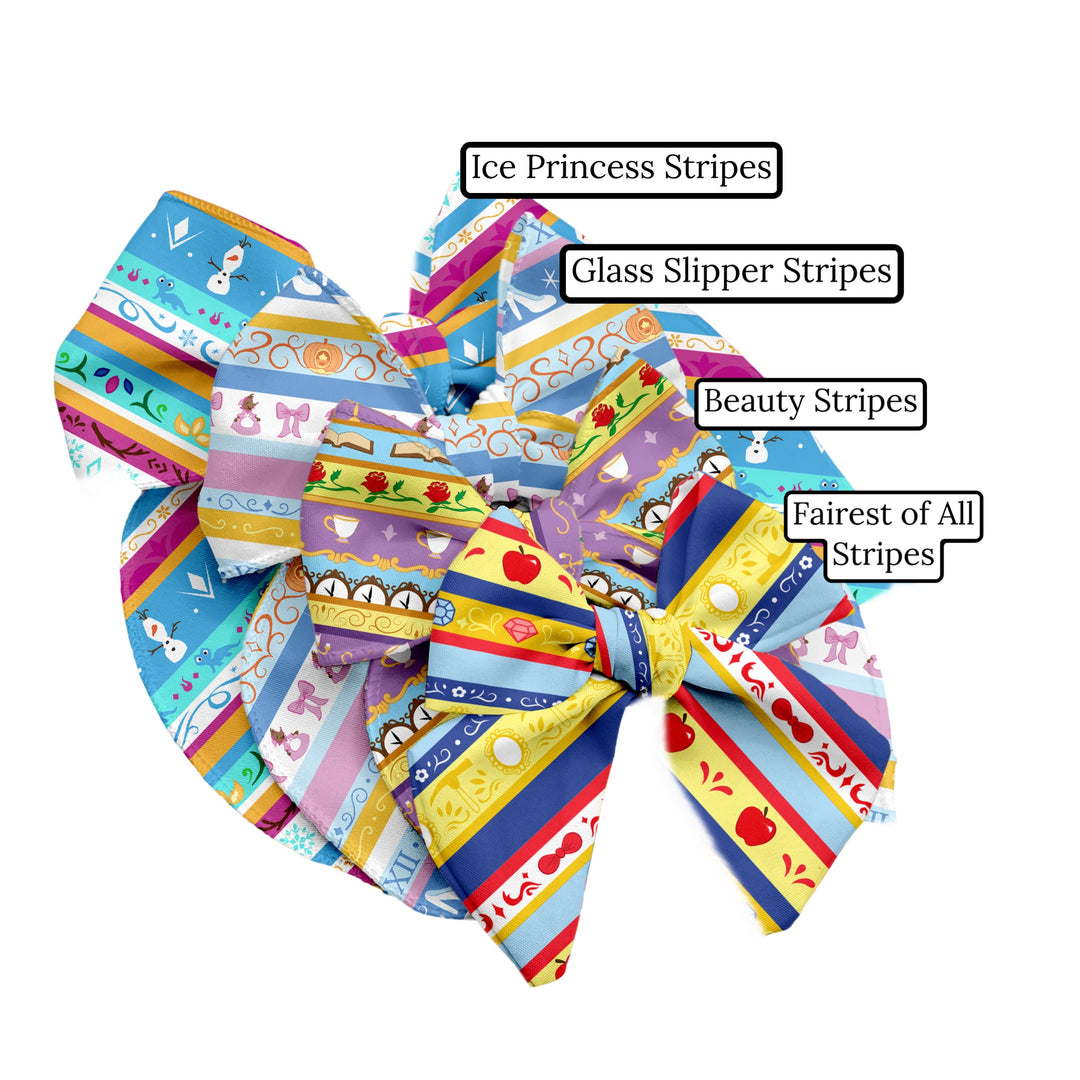 Fairest of All Stripes Princess Hair Bow Strips - PIPS EXCLUSIVE