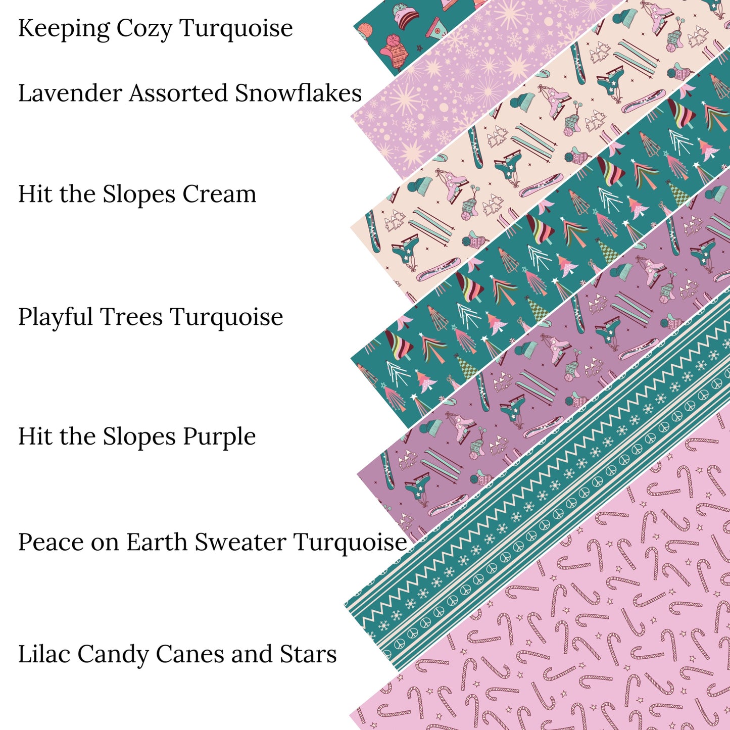 Lavender Assorted Snowflakes Faux Leather Sheets