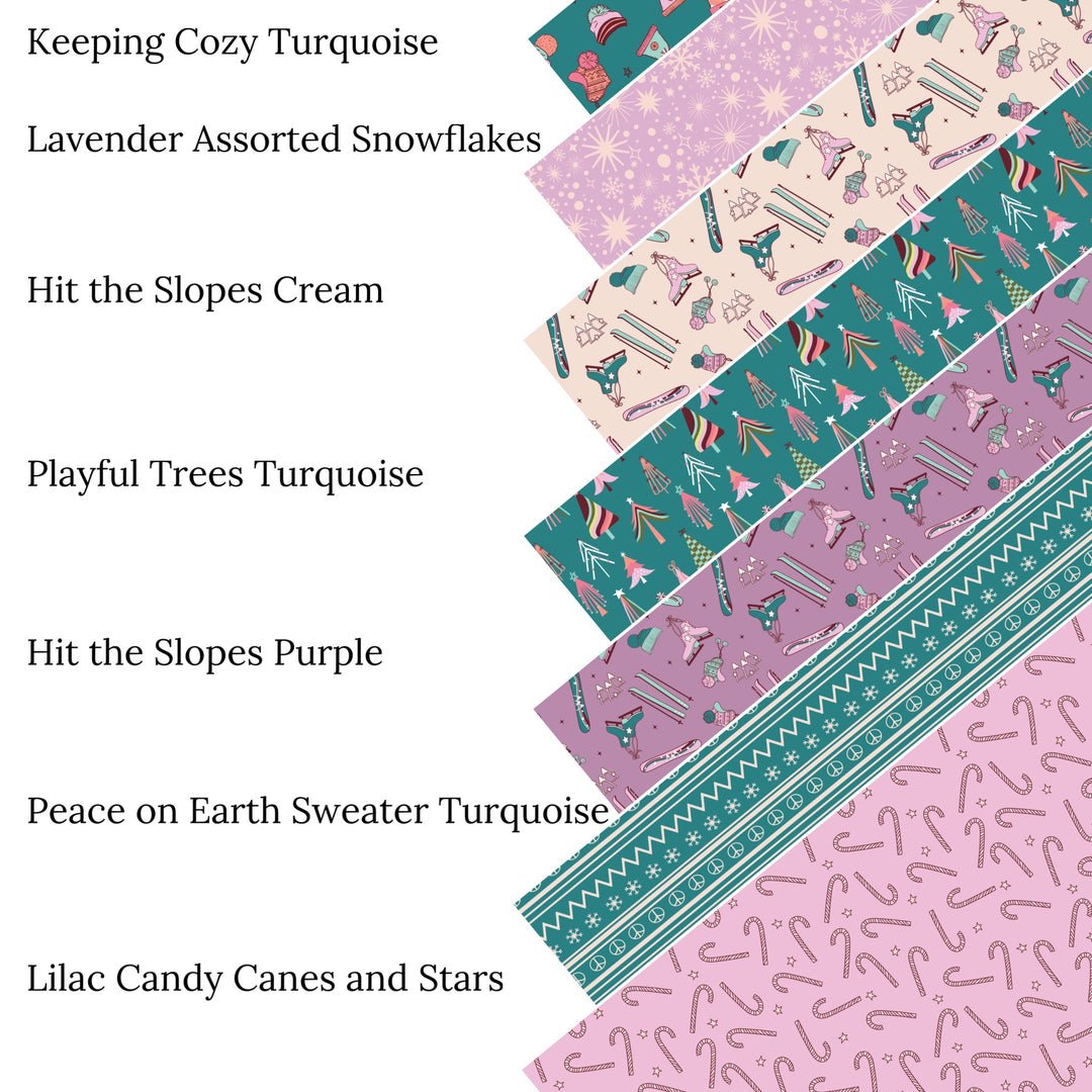 Playful Trees Turquoise Faux Leather Sheets