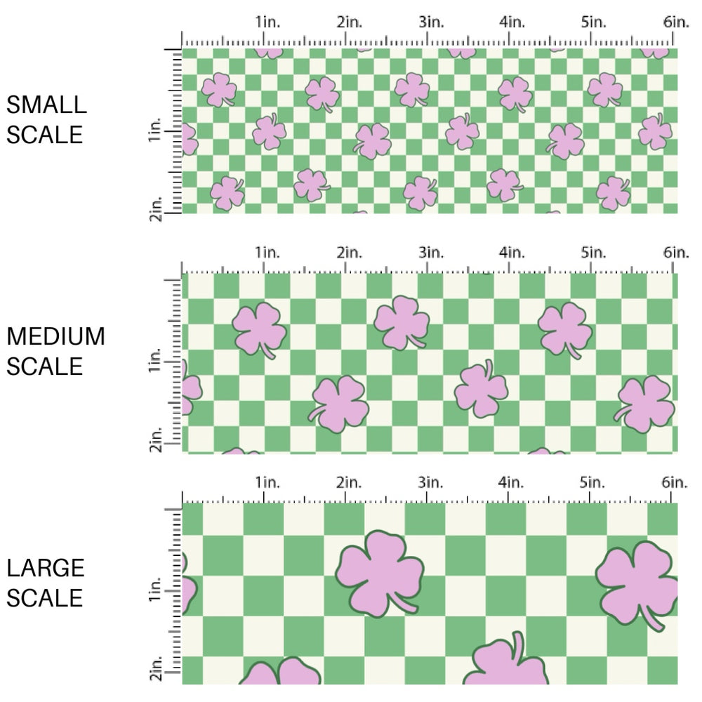 This holiday fabric by the yard features purple cloves on green and cream checkers. This festive pattern fabric can be used for all your sewing and crafting needs!