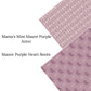 Mauve Purple Heart Boots Faux Leather Sheets