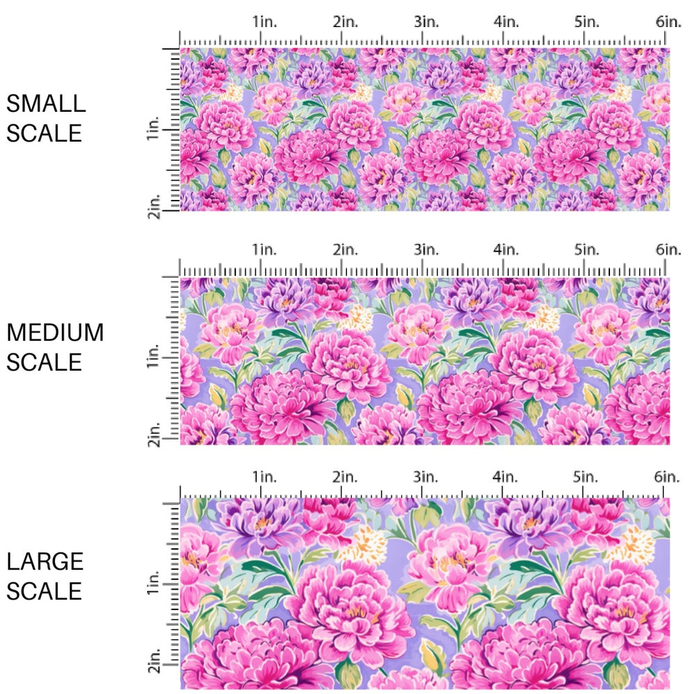 These spring and summer floral fabric by the yard features bright watercolor peonies. This fun pattern fabric can be used for all your sewing and crafting needs!