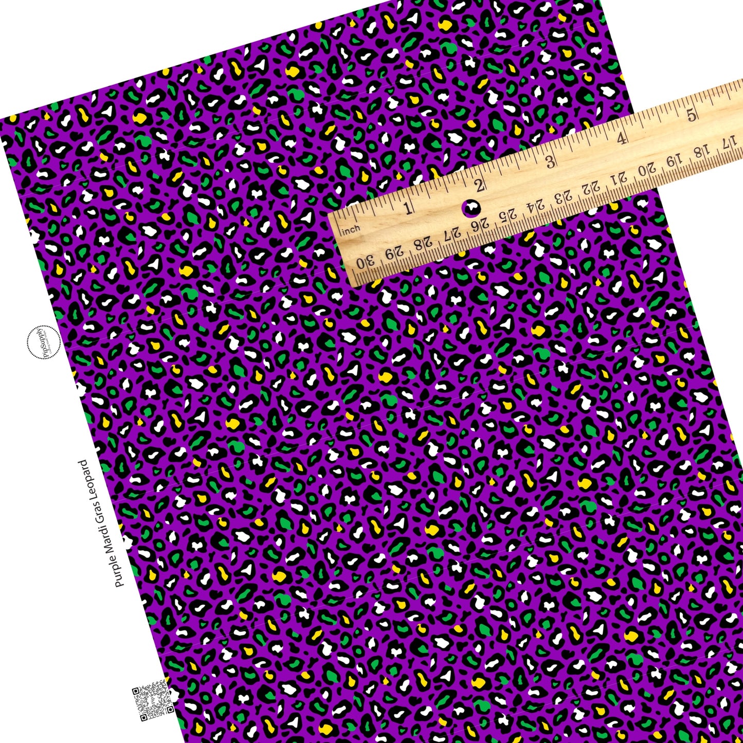 Leopard print on purple faux leather sheets