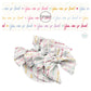 Multi cursive you are so loved sayings on cream hair bow strips