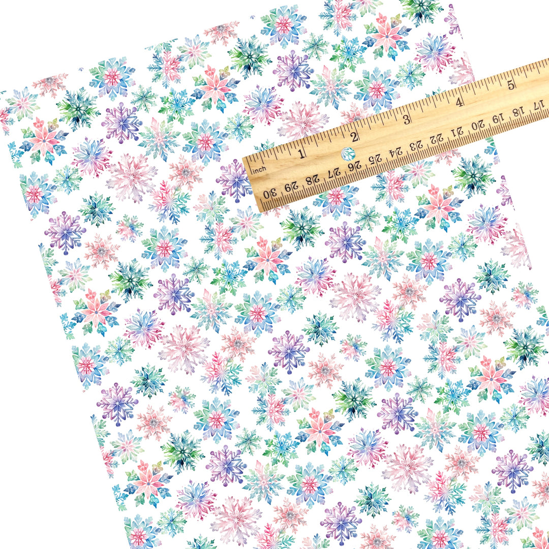 Rainbow Woods Snowflake Faux Leather Sheets