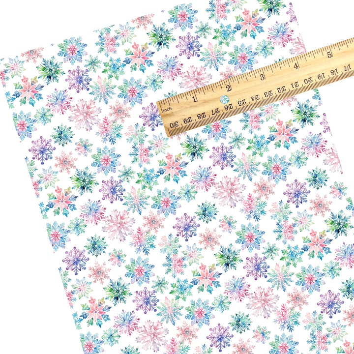 Rainbow Woods Snowflake Faux Leather Sheets