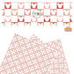 Mouse head cutouts on pink red and brown checkered faux leather sheets