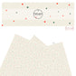 Red and green scattered dots on cream faux leather sheets