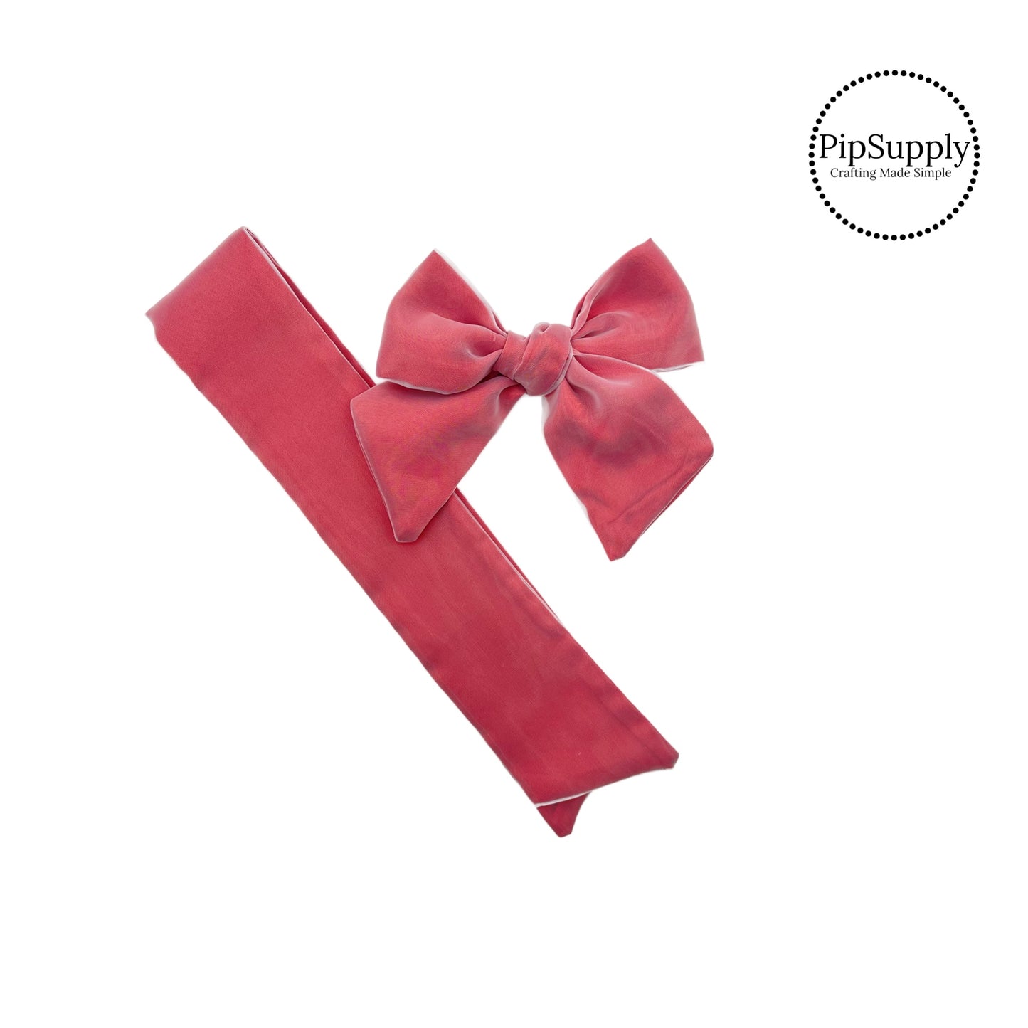 Solid Red Bow Red Organza Fillable Shaker Hair Bow Valentine's Day