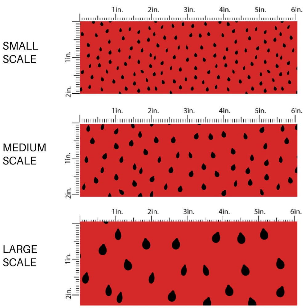 These fruit fabric by the yard features watermelon seeds on red. This fun pattern fabric can be used for all your sewing and crafting needs!