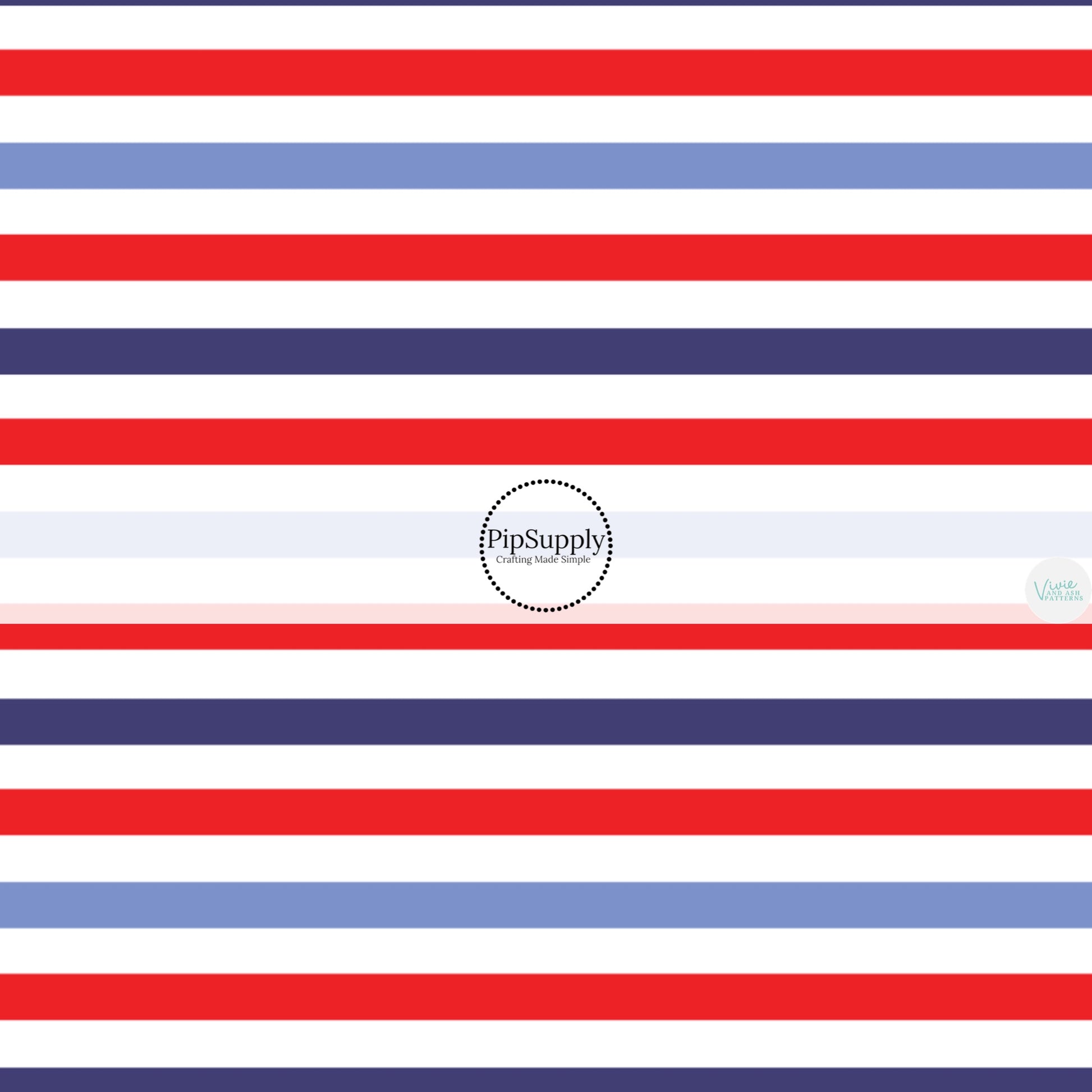 These 4th of July themed no sew bow strips can be easily tied and attached to a clip for a finished hair bow. These patterned bow strips are great for personal use or to sell. These bow strips features red, white, and blue stripes.