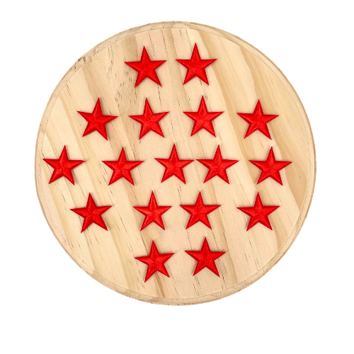 A red five-pointed star iron-on embellishment with a classic layered design that creates subtle dimension and texture. The rich color and clean shape make it a bold decorative accent for bows, clothing, bags, uniforms, and patriotic or sports-themed craft projects. Its simple yet striking appearance adds a vibrant pop of color and visual interest to any creation.
Approx 23 mm x 23 mm