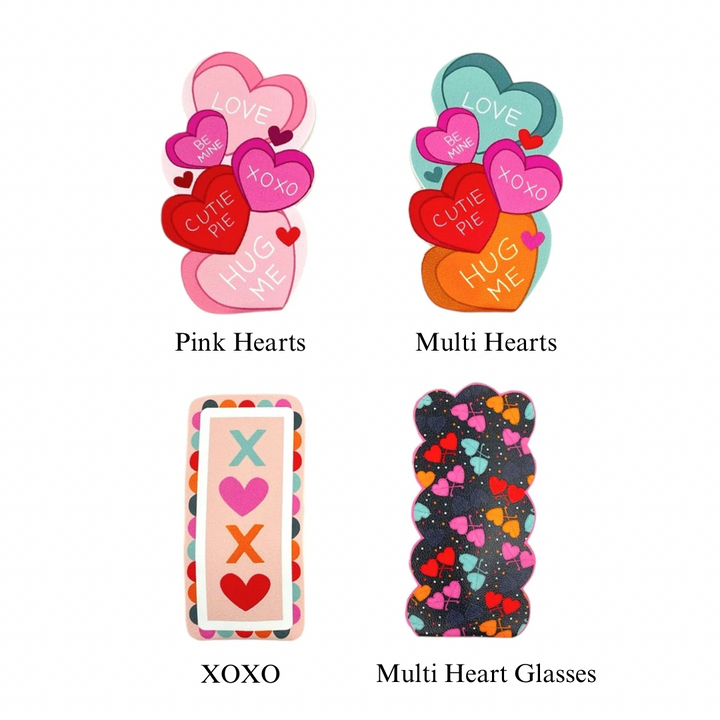 Retro Convo Heart Faux Leather DIY Snap Clip Covers