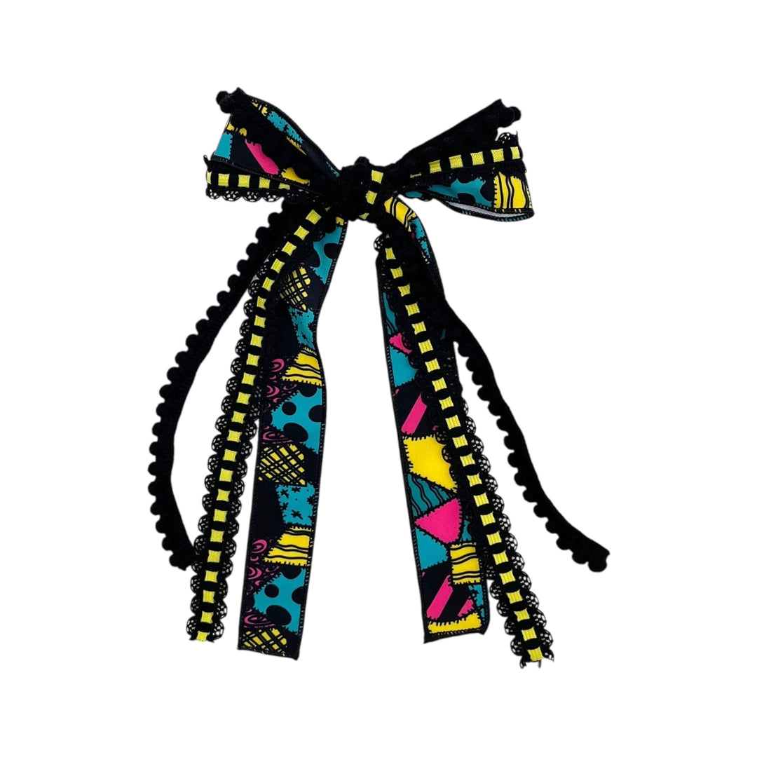These retro themed ribbon tied bows are ready to package and resell to your customers no sewing or measuring necessary! These hair bows come with a clip already attached.