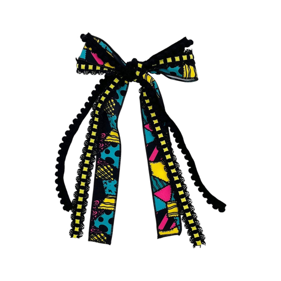 These retro themed ribbon tied bows are ready to package and resell to your customers no sewing or measuring necessary! These hair bows come with a clip already attached.