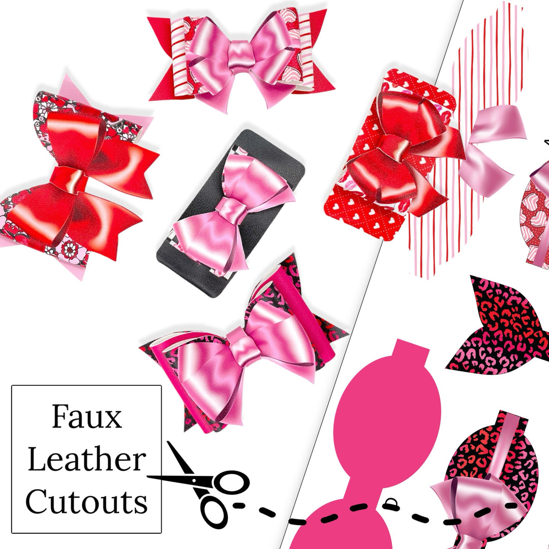 Retro Love Layered Faux Leather DIY Hair Bow