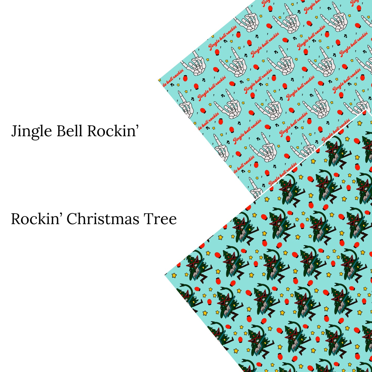 Rockin' Christmas Tree Faux Leather Sheets