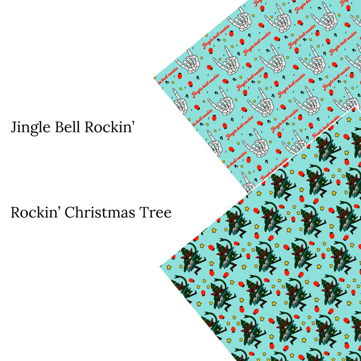 Rockin' Christmas Tree Faux Leather Sheets