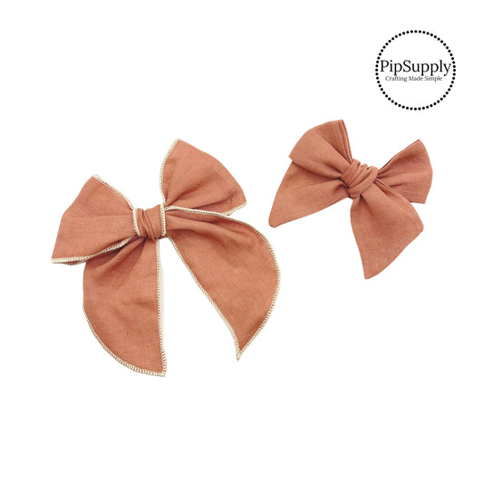 Solid rose hair bow strips