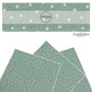 These winter themed pattern faux leather sheets contain the following design elements: tiny white snowflakes on sage. Our CPSIA compliant faux leather sheets or rolls can be used for all types of crafting projects.