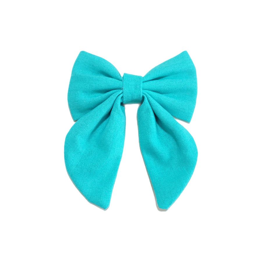 These sailor solid linen pre-cut tied bows are ready to package and resell to your customers no sewing or measuring necessary! These hair bows come with a clip already attached.