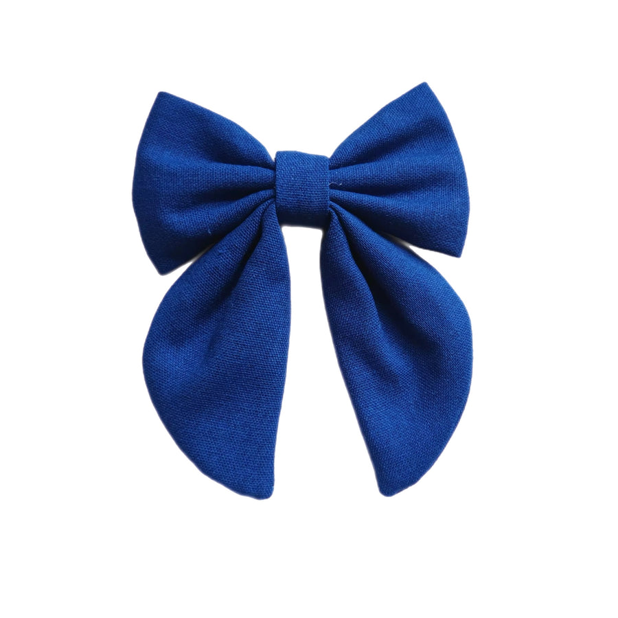 These sailor solid linen pre-cut tied bows are ready to package and resell to your customers no sewing or measuring necessary! These hair bows come with a clip already attached.