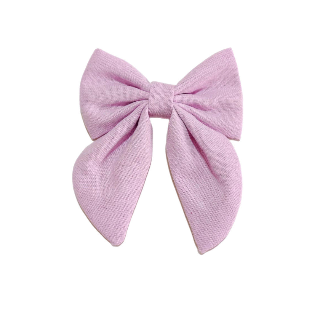 These sailor solid linen pre-cut tied bows are ready to package and resell to your customers no sewing or measuring necessary! These hair bows come with a clip already attached.