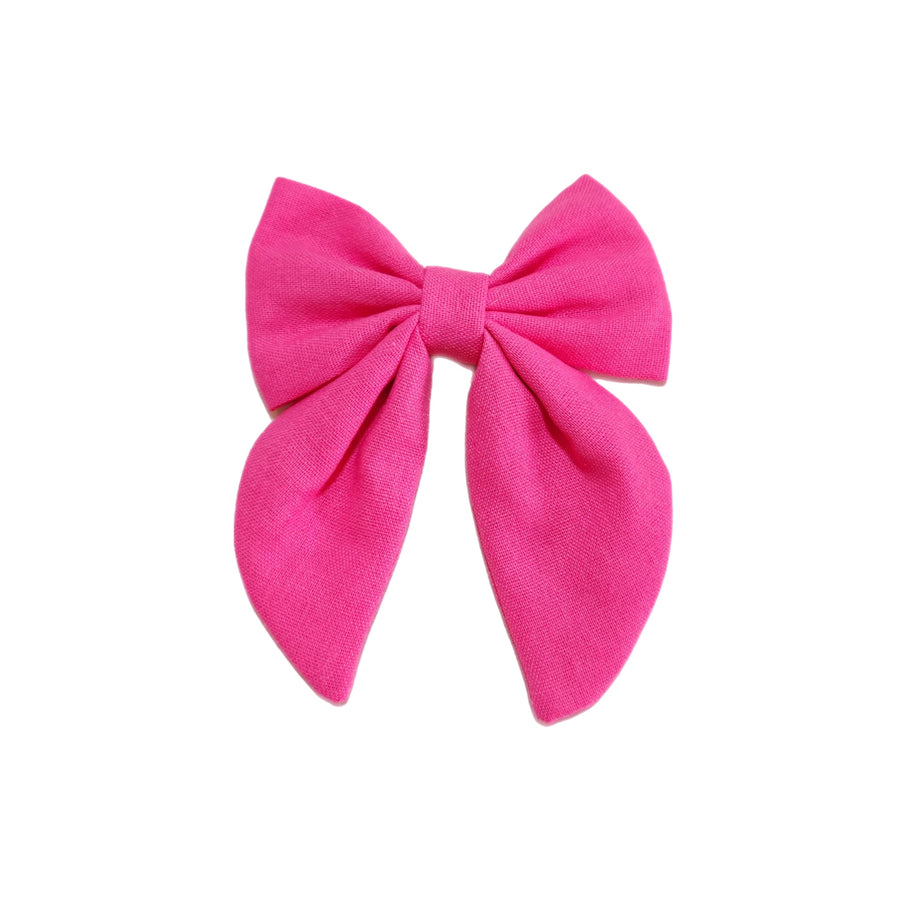 These sailor solid linen pre-cut tied bows are ready to package and resell to your customers no sewing or measuring necessary! These hair bows come with a clip already attached.