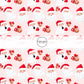 These Santa themed pattern fabric by the yard features the following design elements: Santa and Christmas bells on pink. This fun themed fabric can be used for all your sewing and crafting needs!