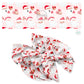 These Santa themed no sew bow strips can be easily tied and attached to a clip for a finished hair bow. These fun patterned bow strips are great for personal use or to sell. These bow strips feature the following design elements: Santa and Christmas bells on pink.