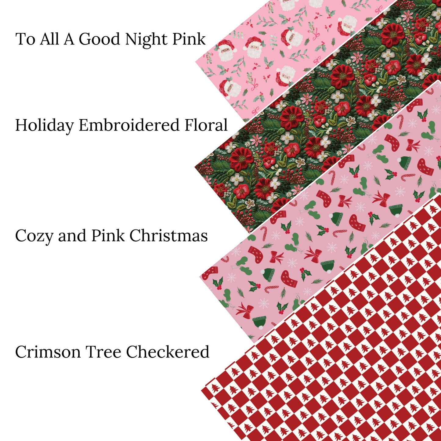 Holiday Embroidered Floral Faux Leather Sheets