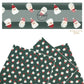 These Christmas Santa themed pattern faux leather sheets contain the following design elements: Santa and stripes on green. Our CPSIA compliant faux leather sheets or rolls can be used for all types of crafting projects.