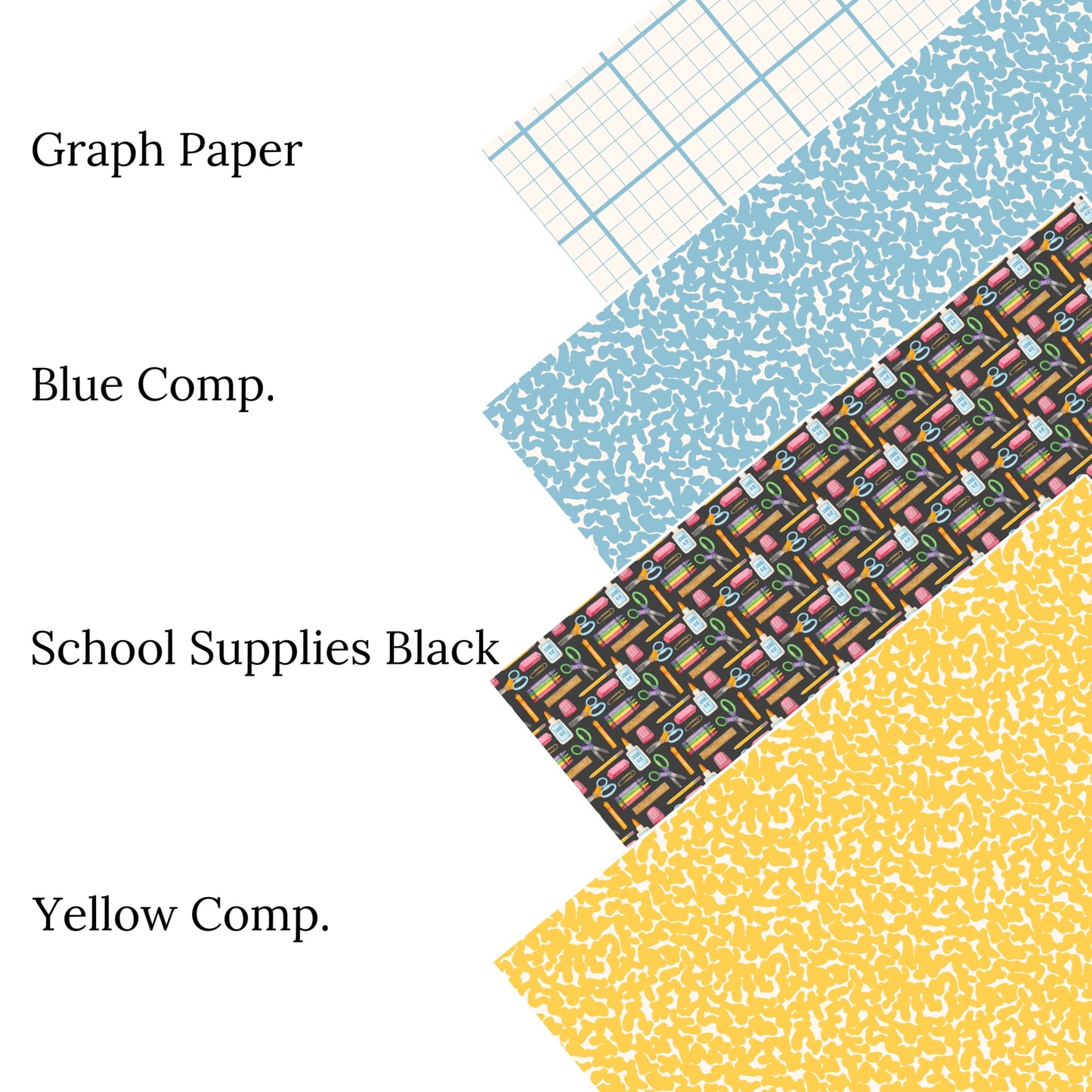 Graph Paper Faux Leather Sheets