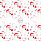 These Santa themed pattern fabric by the yard features the following design elements: Santa on white. This fun themed fabric can be used for all your sewing and crafting needs!