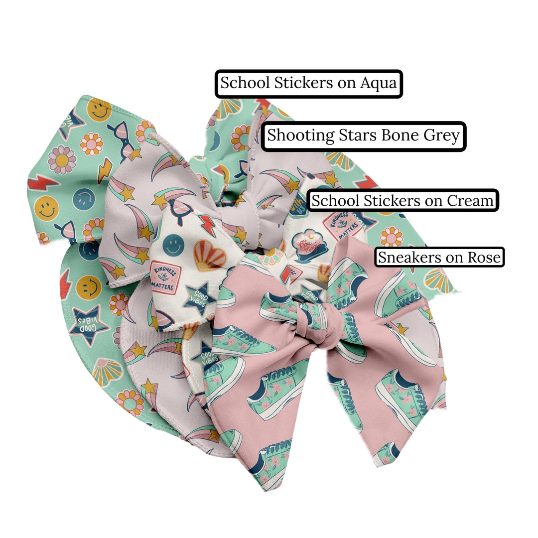 Sneakers on Rose Hair Bow Strips