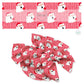 These Santa themed no sew bow strips can be easily tied and attached to a clip for a finished hair bow. These fun patterned bow strips are great for personal use or to sell. These bow strips feature the following design elements: Santa surrounded by red and white Christmas stripes.