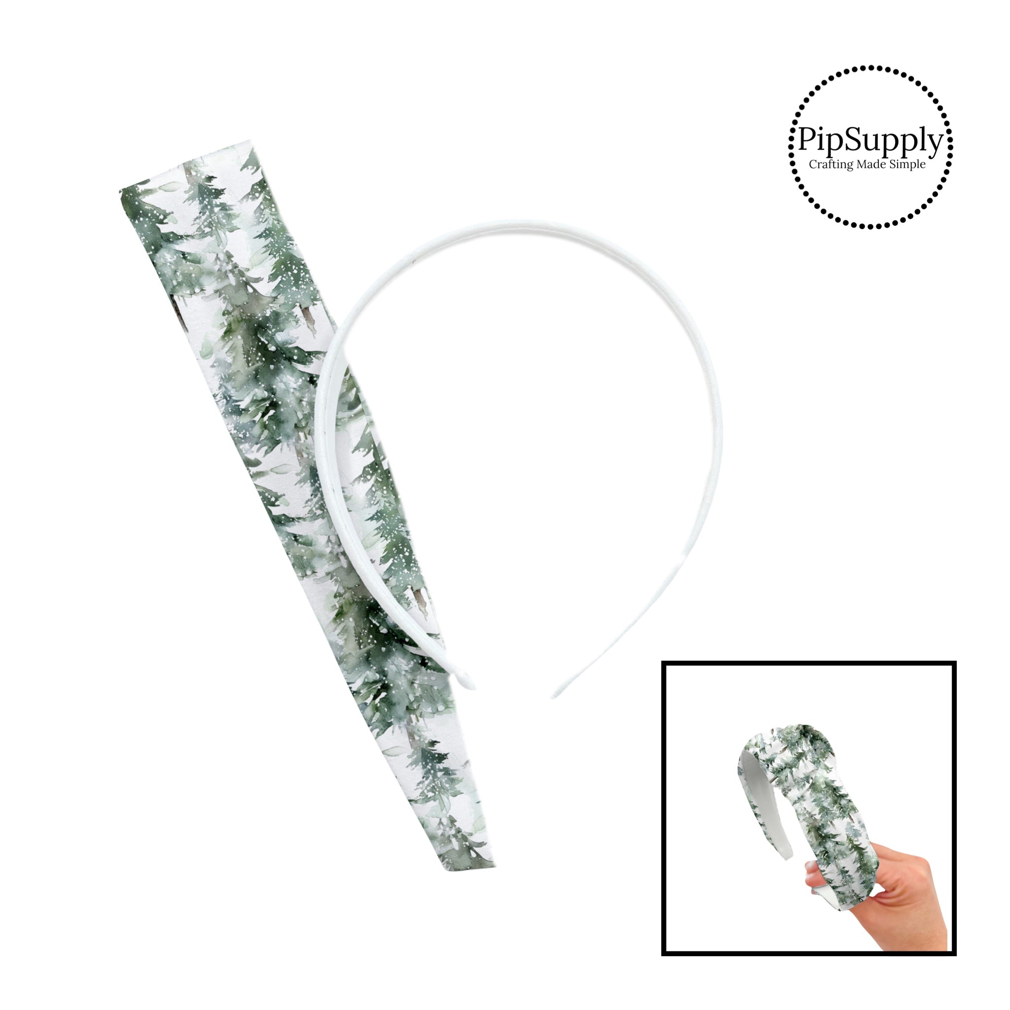 Winter Trees DIY Knotted Headband Kit - Snowy Pines DIY Knotted ...