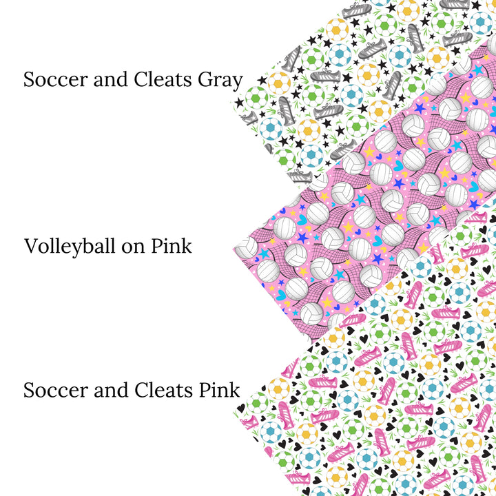 Volleyball on Pink Faux Leather Sheets