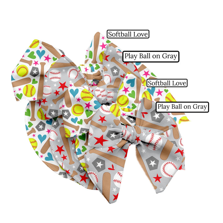 Softball Love Hair Bow Strips