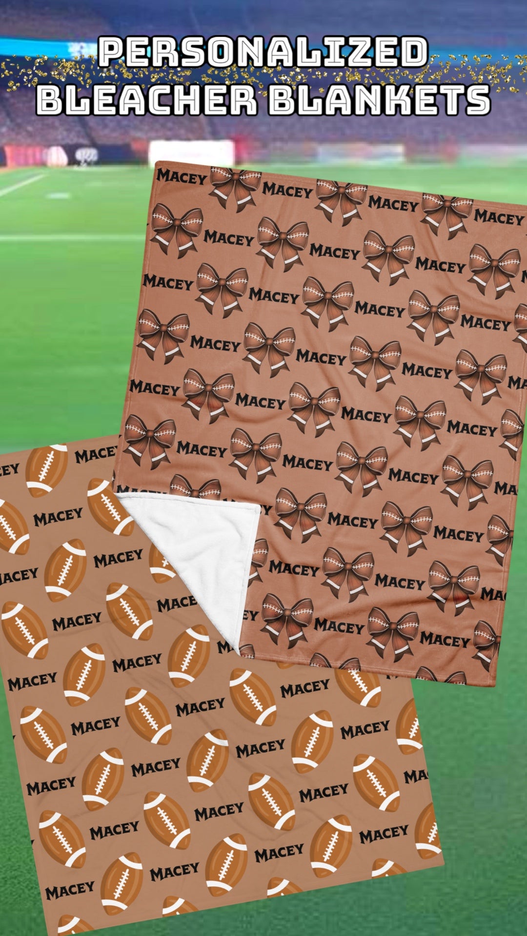 Sports BALLS Bleacher Blanket - Name Personalization