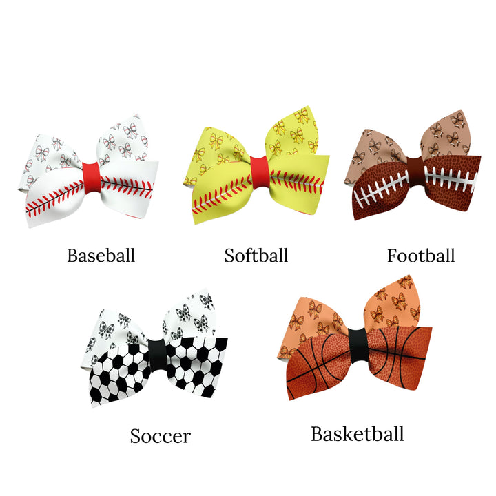 These sports themed faux leather sheets with half stitching pattern and half bow pattern are ready to cut and assemble for many craft projects. These prints can be used to make a hair bow. 